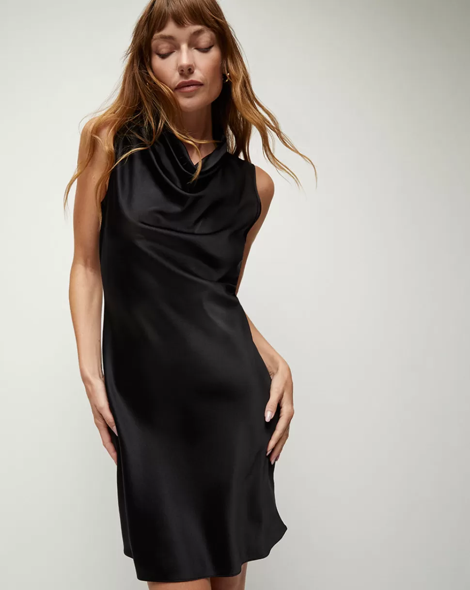 Veronica Beard Clothing | Dresses>Maelle Cowl Neck Mini Dress Black