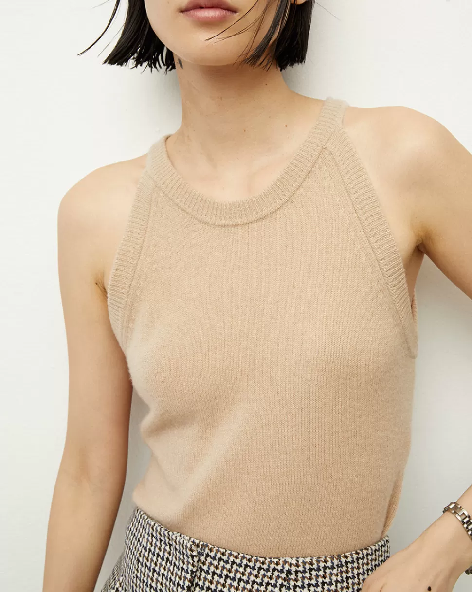 Veronica Beard Sweaters>Myrick Cashmere Tank Beige