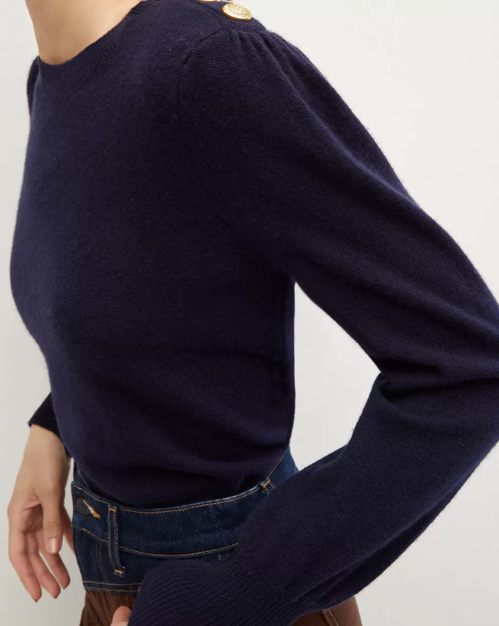 Veronica Beard Sweaters>Nelia Cashmere Pullover Navy