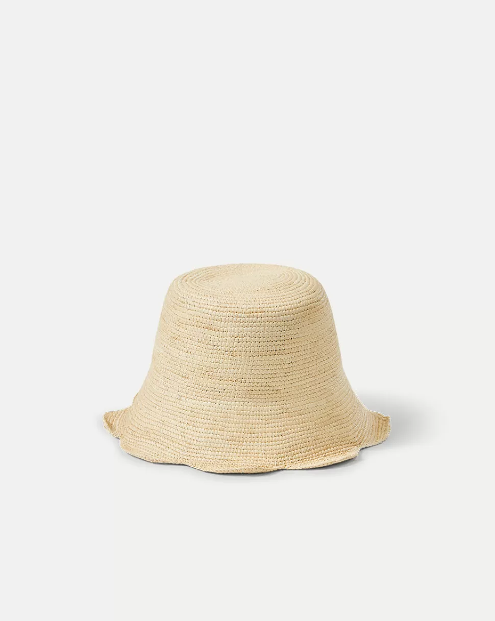 Veronica Beard Home & Accessories | Accessories>Packable Scallop Bucket Hat Natural