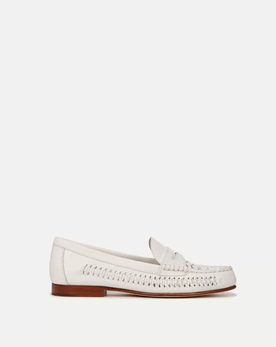 Veronica Beard Shoes | All Shoes>Penny Woven Leather Loafer Coconut