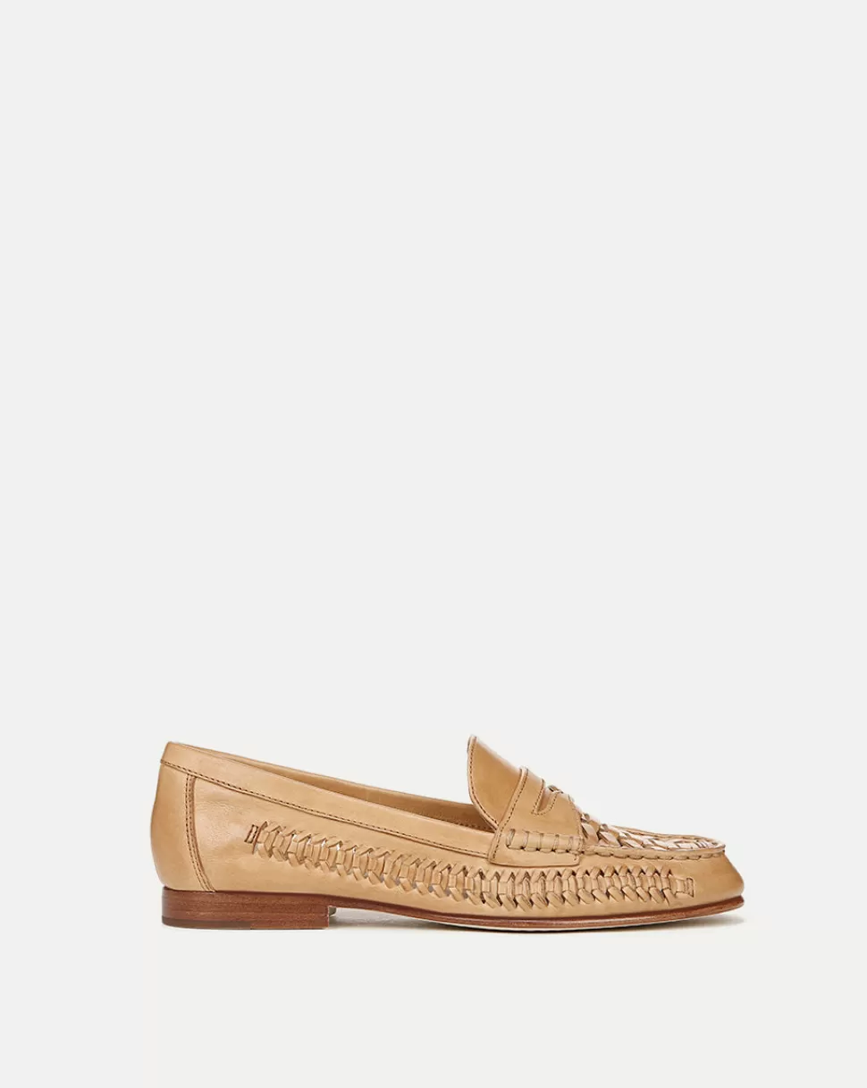 Veronica Beard Shoes | All Shoes>Penny Woven Leather Loafer Natural