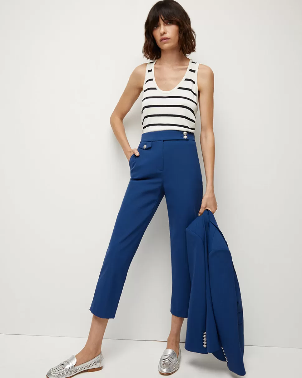 Veronica Beard Pants | Matching Sets>Renzo Scuba Pant Cerulean