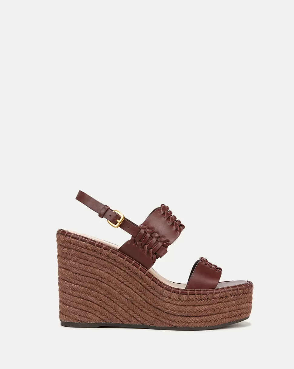 Veronica Beard Shoes | All Shoes>Riya Raffia Wedge Sandal Brown