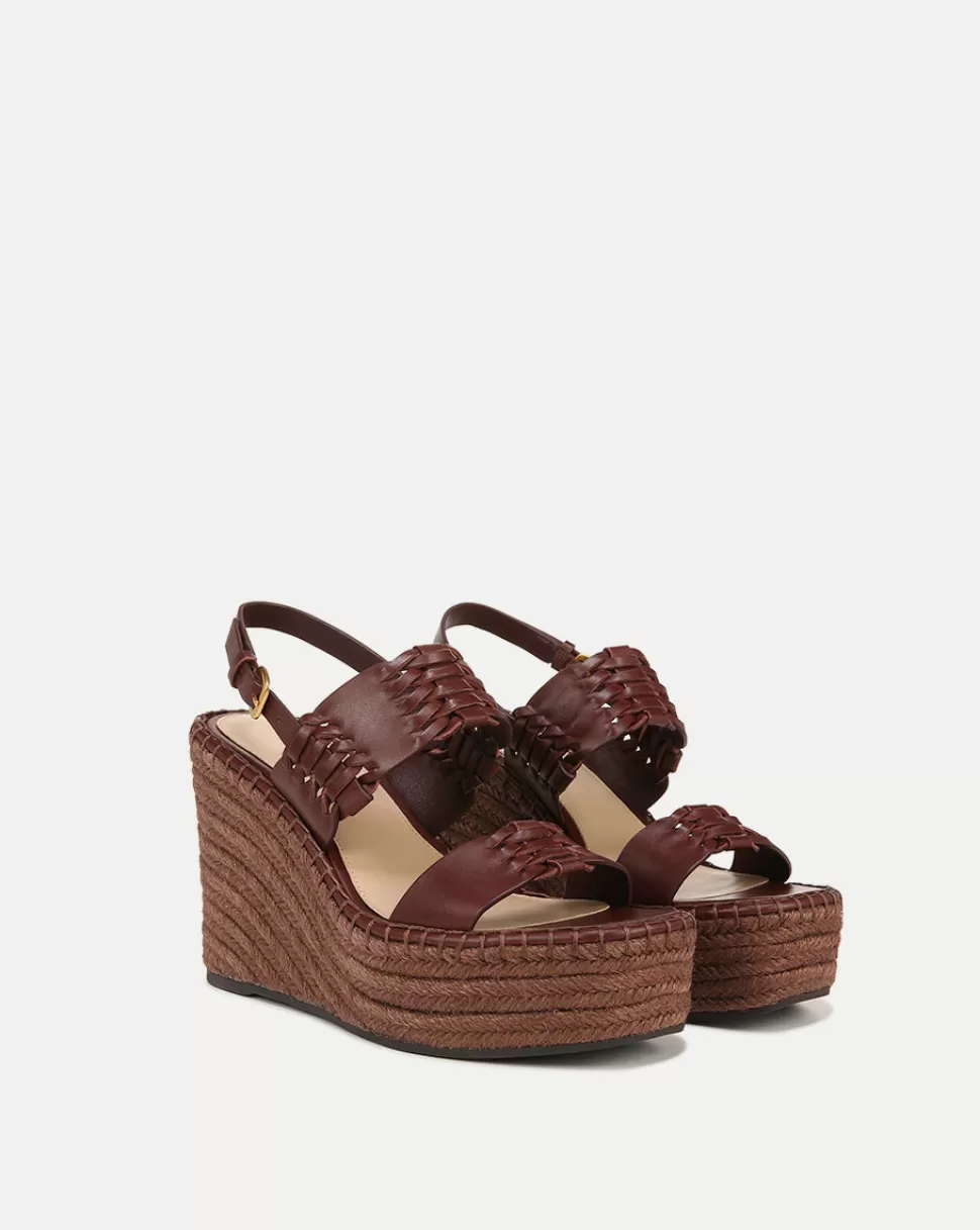 Veronica Beard Shoes | All Shoes>Riya Raffia Wedge Sandal Brown