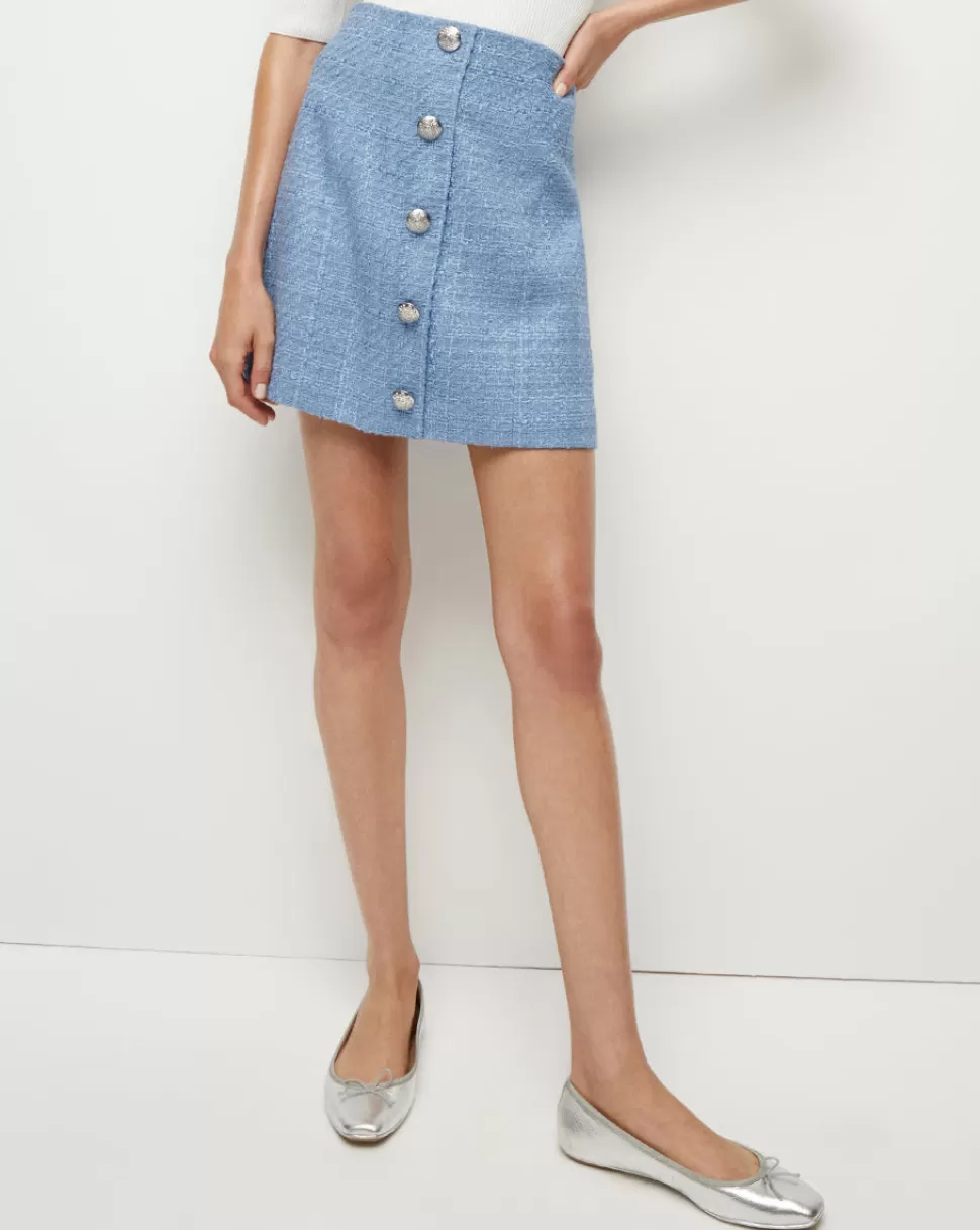 Veronica Beard Skirts & Shorts | The Veronicas’ Favorites>Rubra Front-Button Tweed Pencil Skirt Skylight