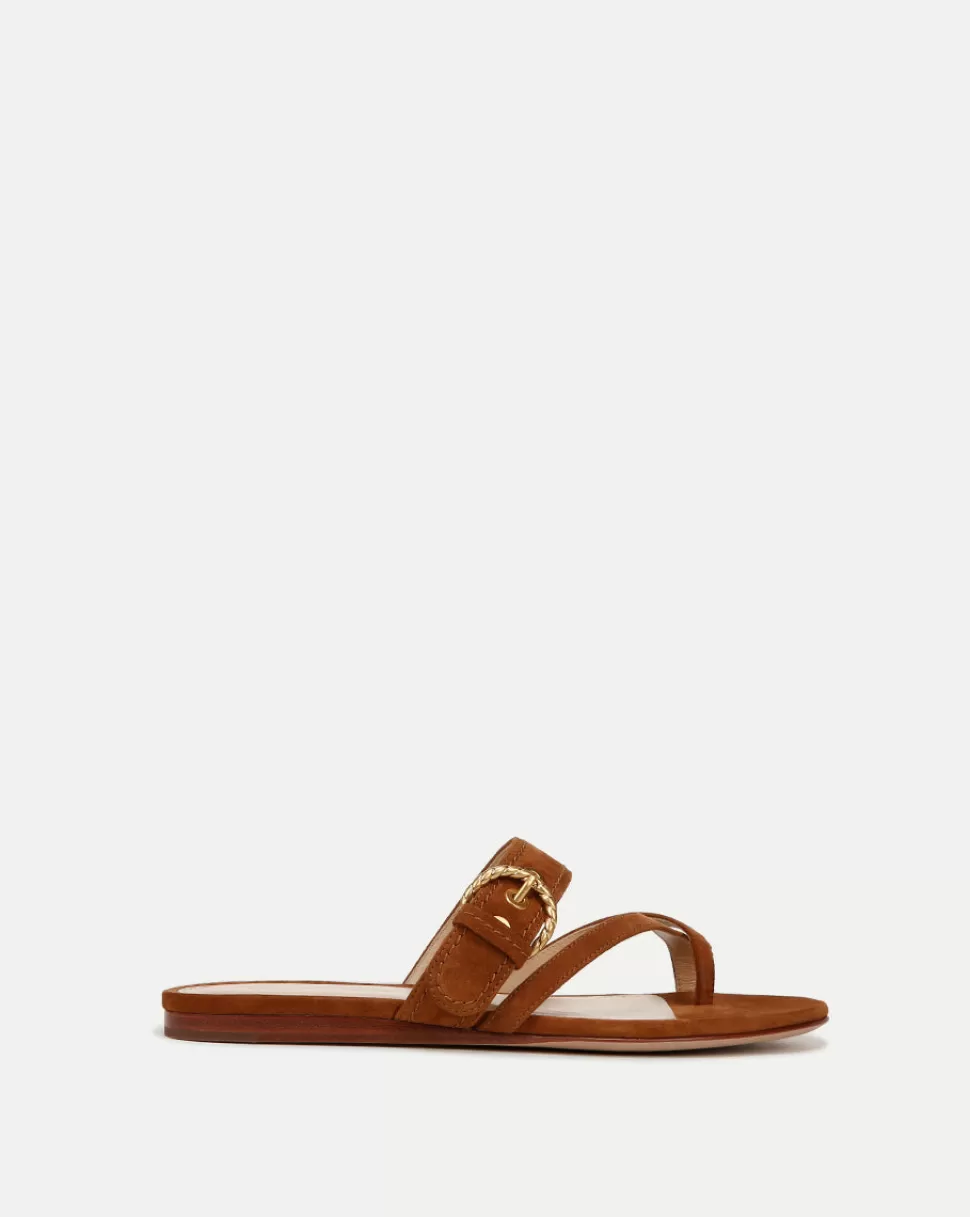 Veronica Beard Shoes | All Shoes>Salva Suede Criss Cross Flat Sandal Caramel