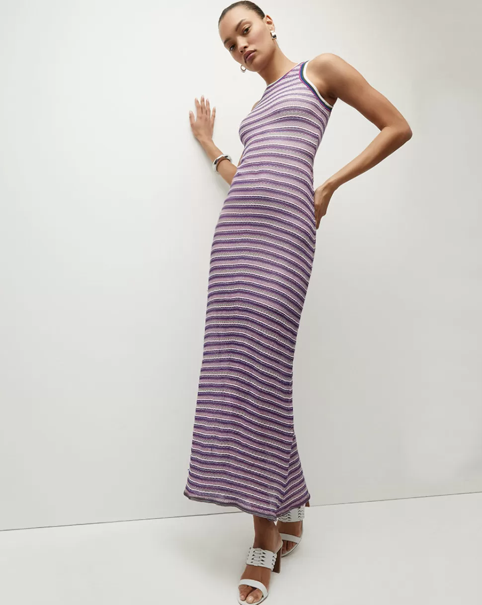 Veronica Beard Dresses>Sivan Striped Knit Dress Multi