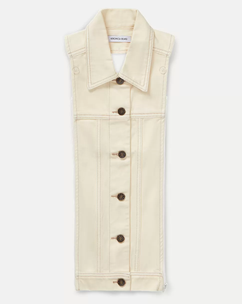 Veronica Beard Clothing | Dickeys>Slate White Denim Dickey Ecru