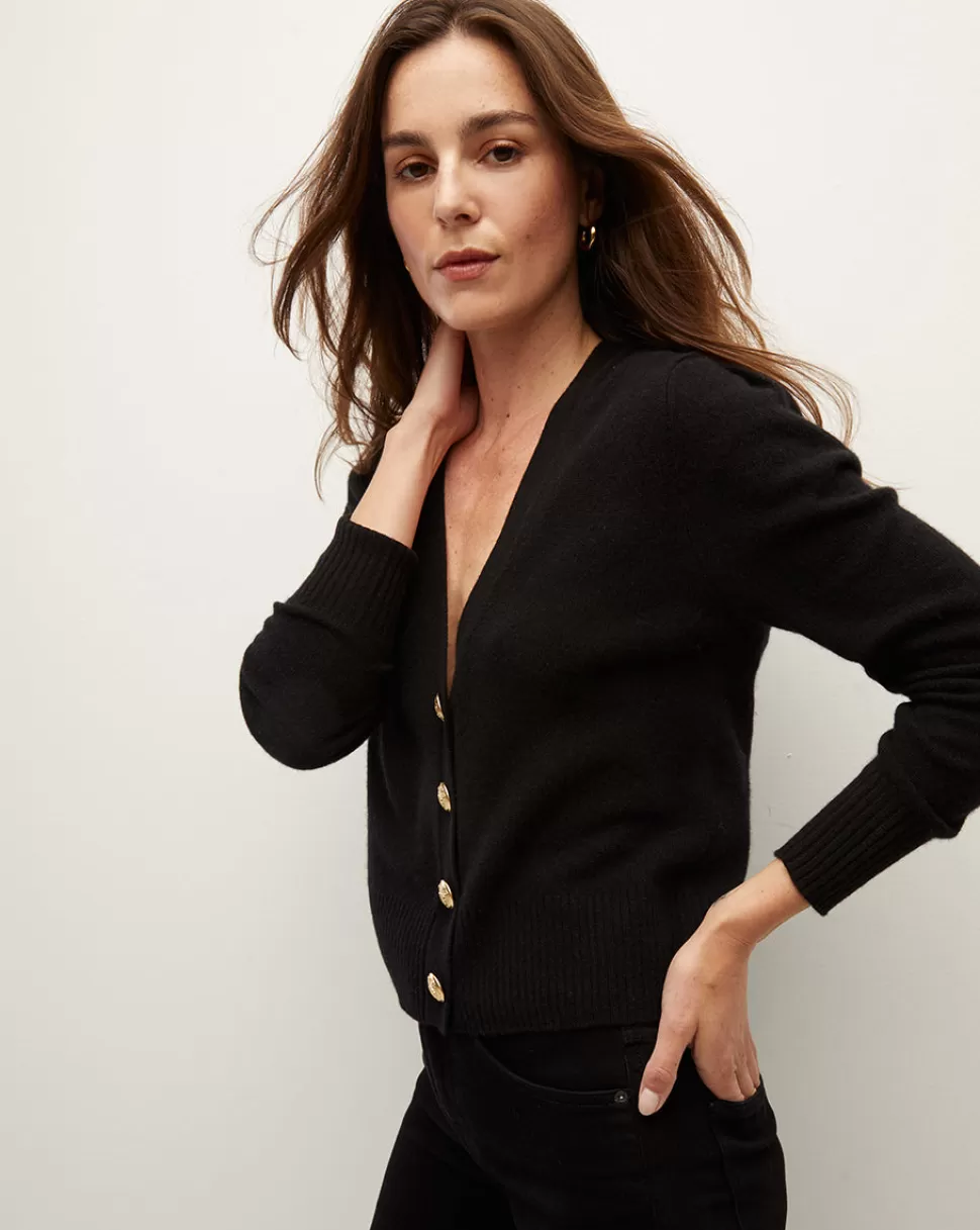 Veronica Beard Sweaters>Solene Cashmere Cardigan Black