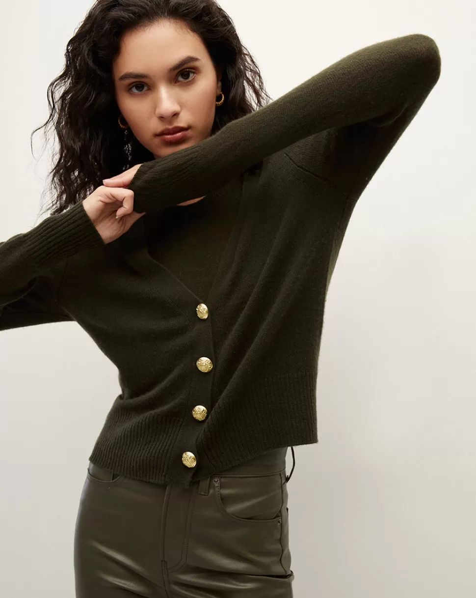 Veronica Beard Sweaters>Solene Cashmere Cardigan Loden