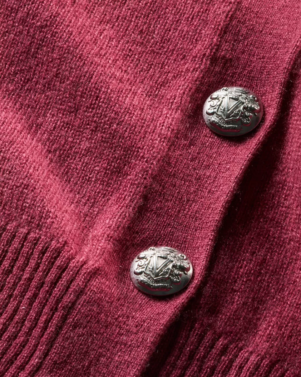 Veronica Beard Clothing | Sweaters>Solene Raspberry Cashmere Cardigan Soft Raspberry