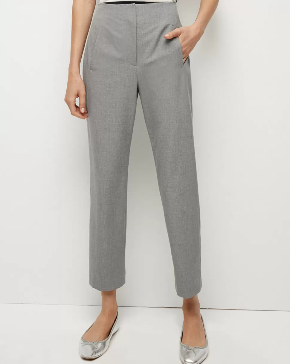 Veronica Beard Pants | Matching Sets>Stila Cropped Straight-Leg Suit Pant Heather Grey