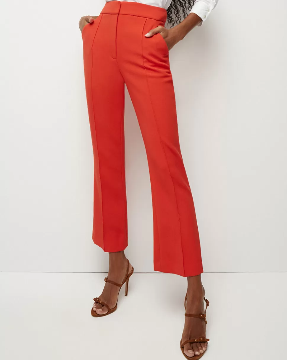 Veronica Beard Best Sellers | Clothing>Tani Ice Blue Slim Kick-Flare Pant Flame