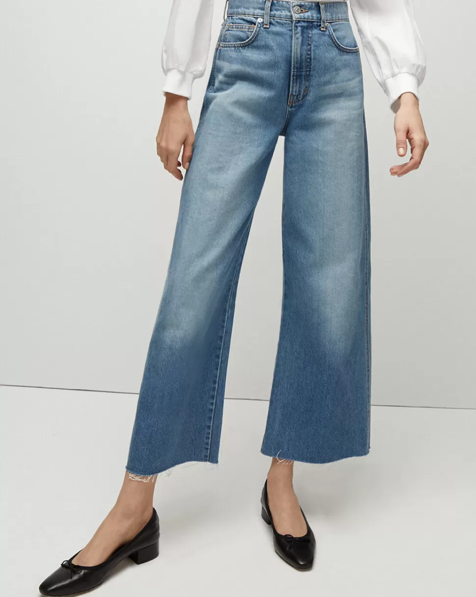 Veronica Beard Clothing | Jeans>Taylor High-Rise Wide-Leg Crop Jeans Enough Said