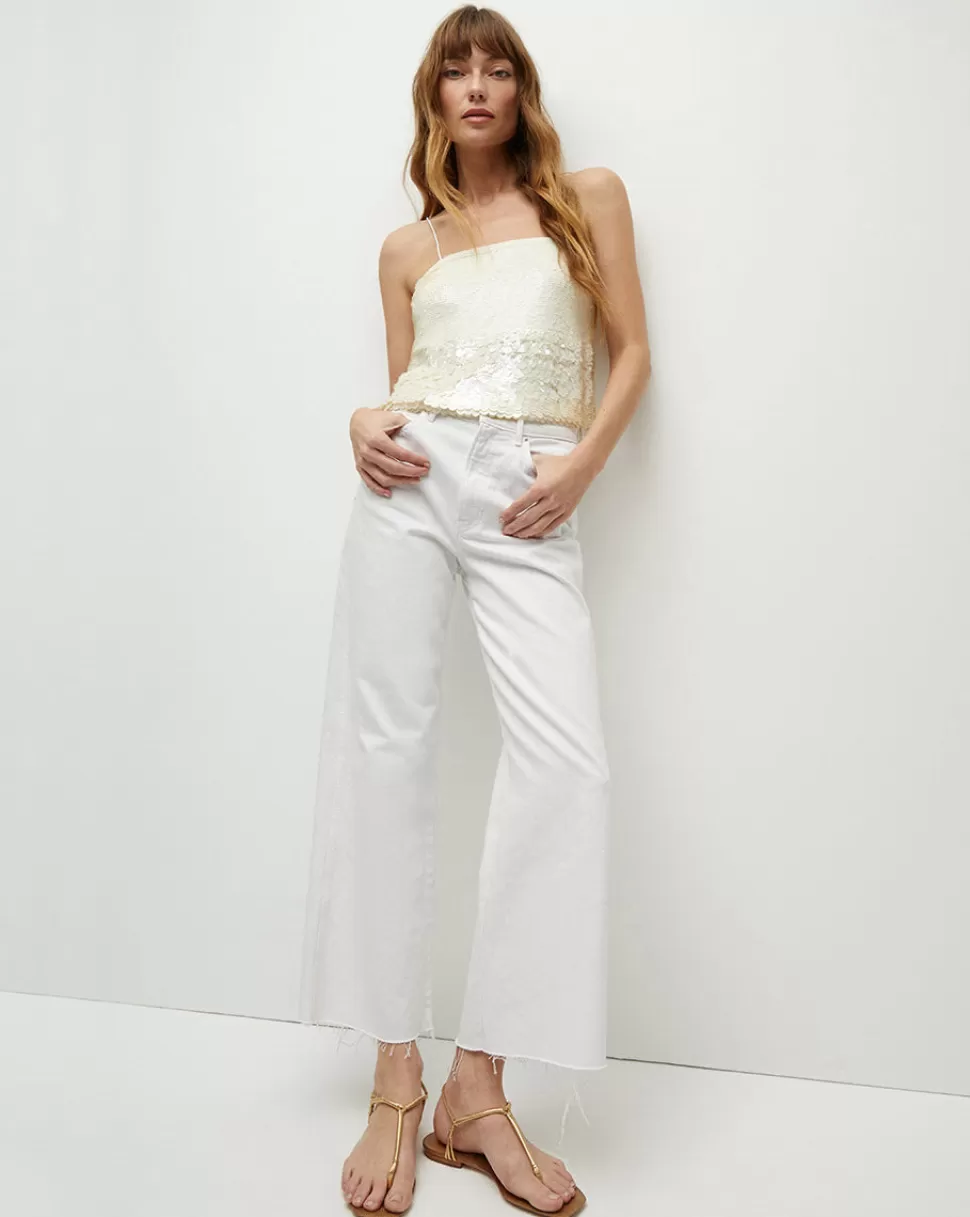 Veronica Beard Clothing | Jeans>Taylor Wide-Leg Crop Jean White