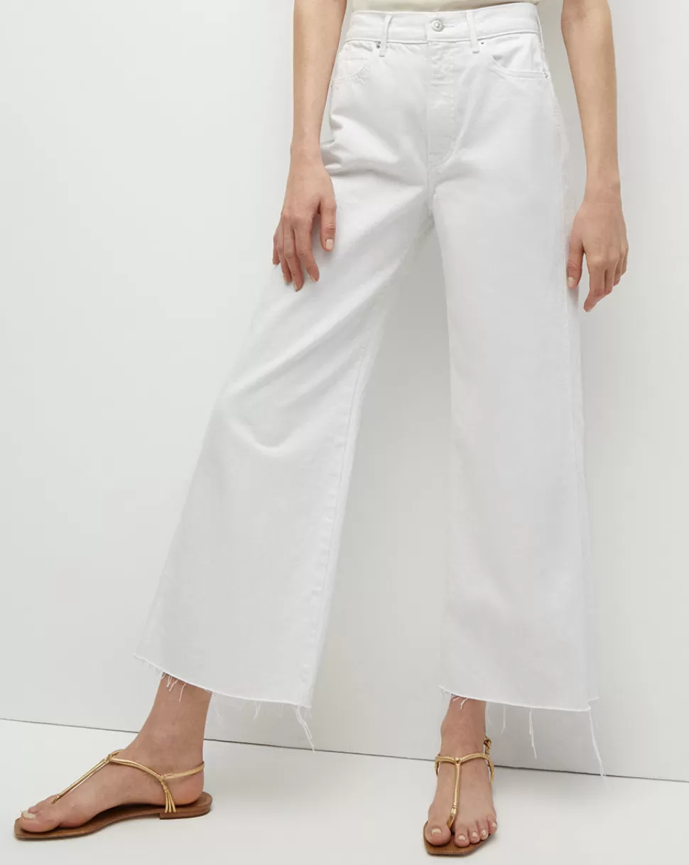 Veronica Beard Clothing | Jeans>Taylor Wide-Leg Crop Jean White