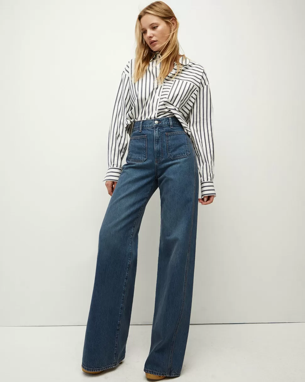 Veronica Beard Jeans>Taylor Wide-Leg Jean Thriller