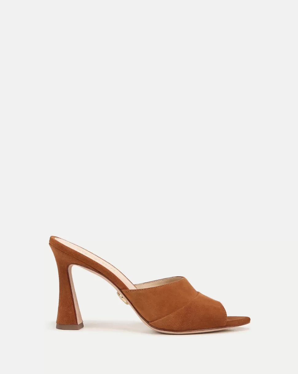 Veronica Beard Shoes | All Shoes>Thora Suede Heeled Mule Shoe Caramel