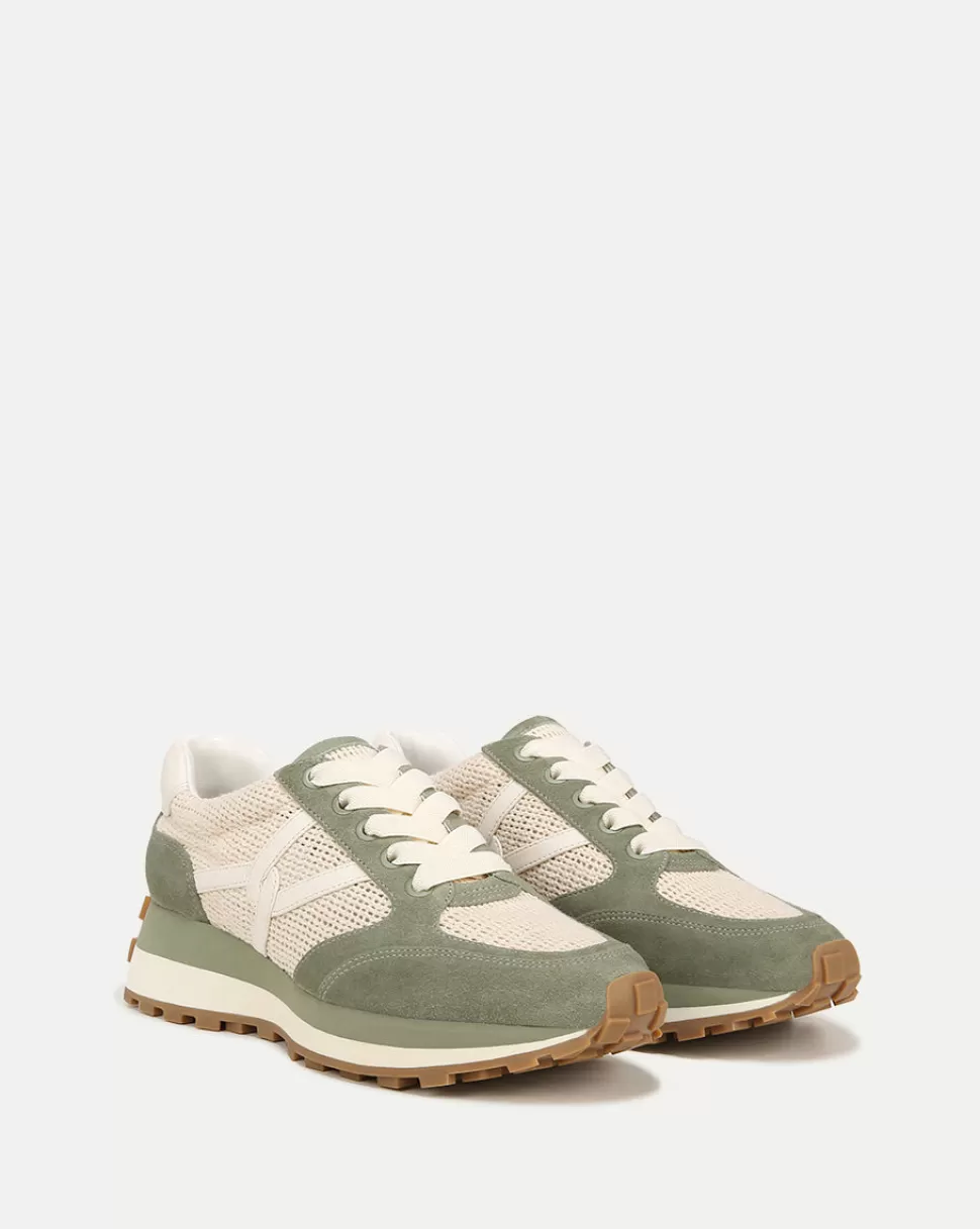 Veronica Beard Shoes | All Shoes>Valentina Sage/Beige Two-Tone Sneakers Coco Sage