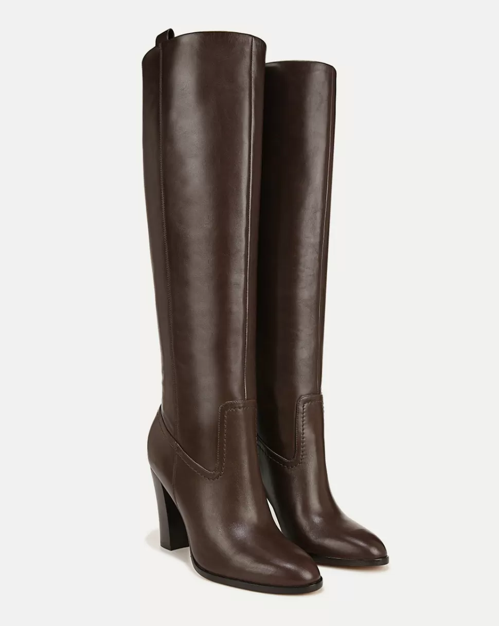 Veronica Beard Shoes | All Shoes>Vesper Leather Knee-High Boot Brown