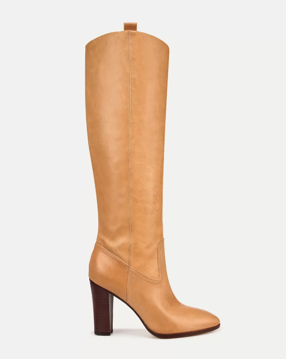 Veronica Beard Shoes | All Shoes>Vesper Leather Knee-High Boot Natural