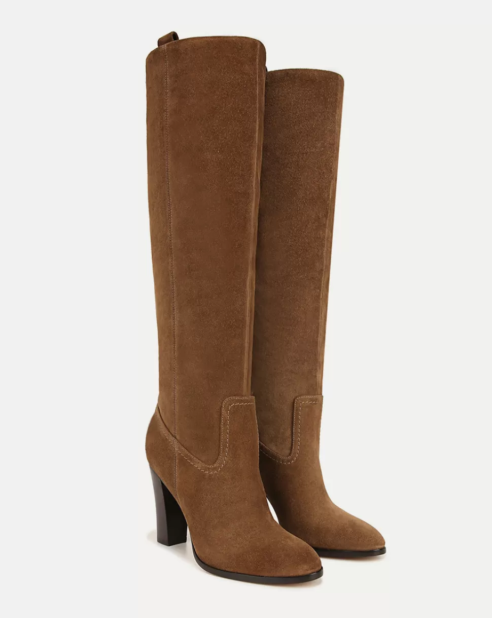 Veronica Beard Shoes | All Shoes>Vesper Suede Knee-High Boot Mocha