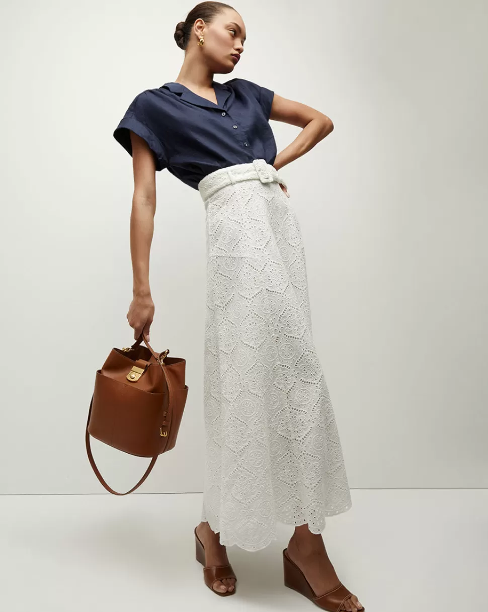 Veronica Beard Skirts & Shorts>Vintry Eyelet Skirt White