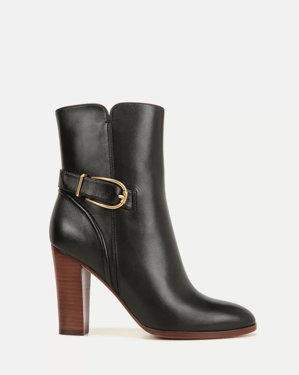 Veronica Beard Shoes | All Shoes>Viv Leather Ankle Bootie Black