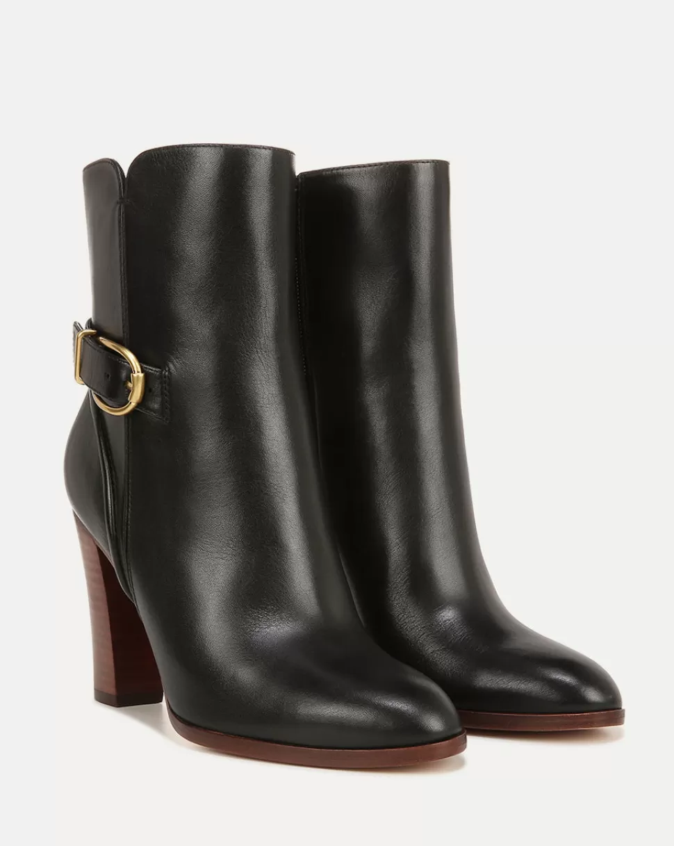 Veronica Beard Shoes | All Shoes>Viv Leather Ankle Bootie Black