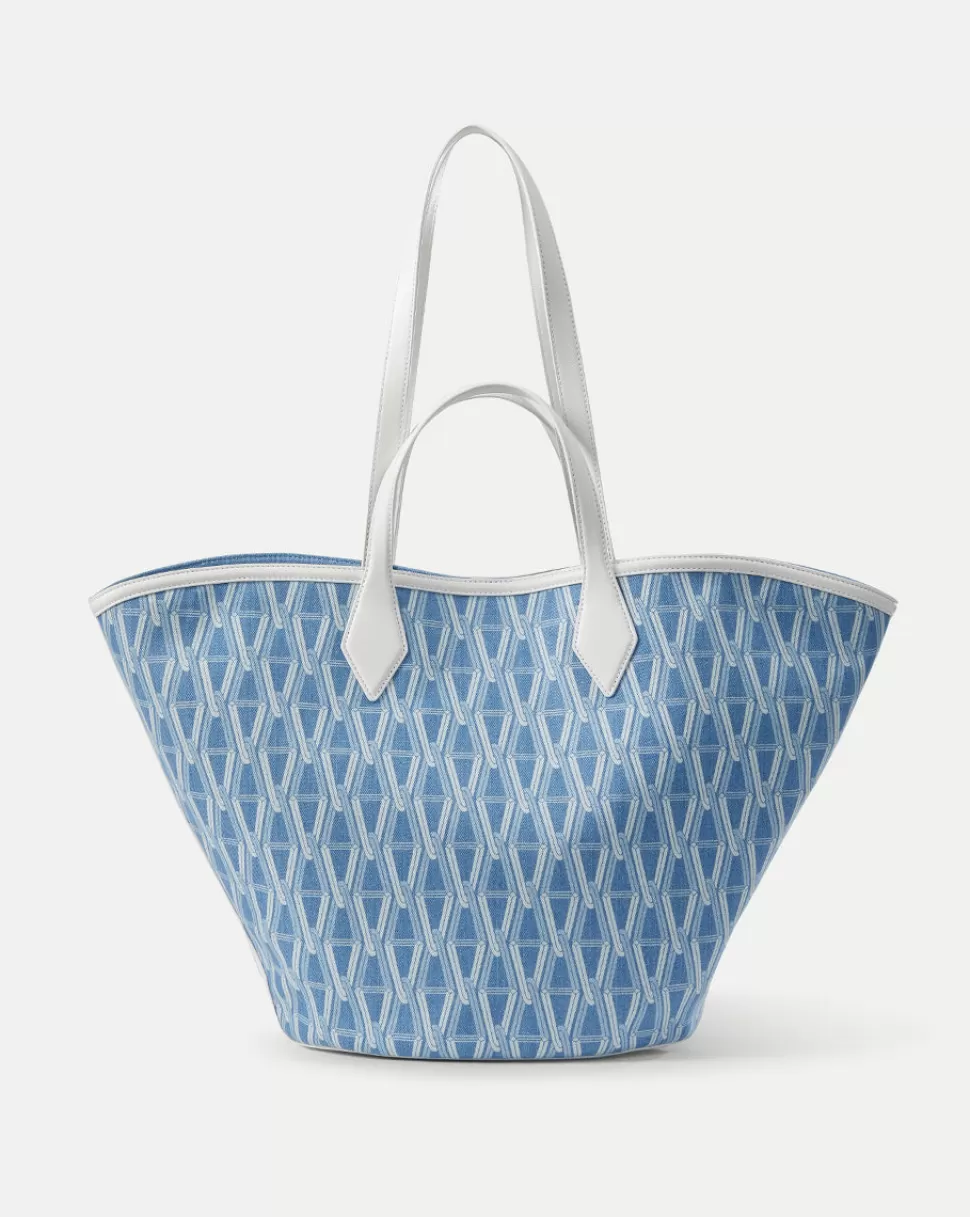 Veronica Beard Handbags | The Veronicas’ Favorites>V-Link Denim Tote Bag Indigo Multi