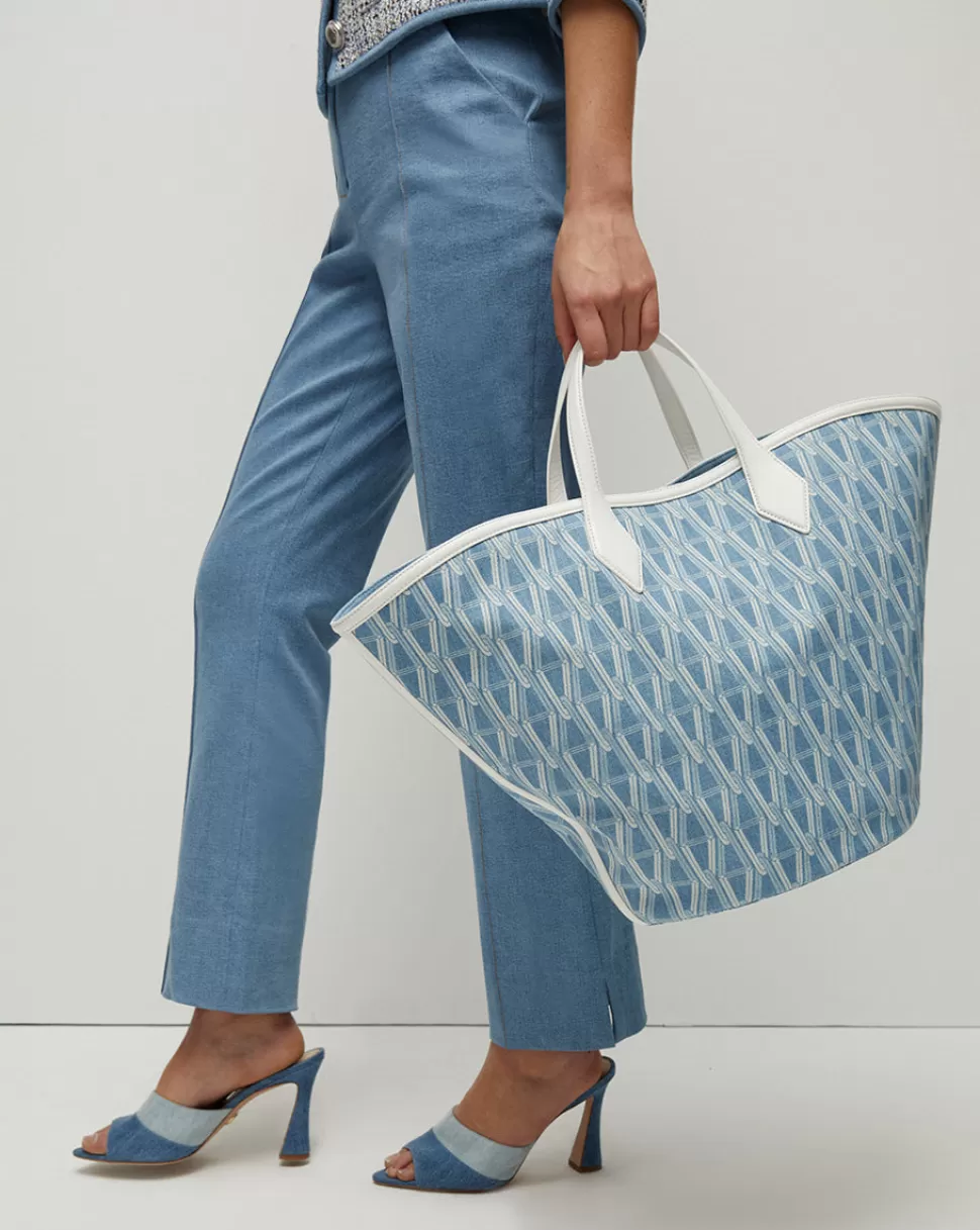 Veronica Beard Handbags | The Veronicas’ Favorites>V-Link Denim Tote Bag Indigo Multi