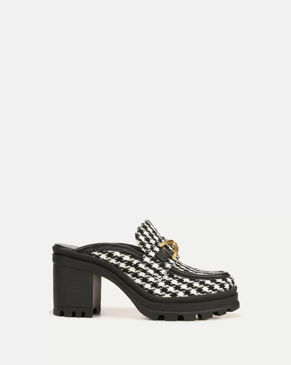 Veronica Beard Shoes | All Shoes>Wynter Houndstooth Loafer Mule Black/White