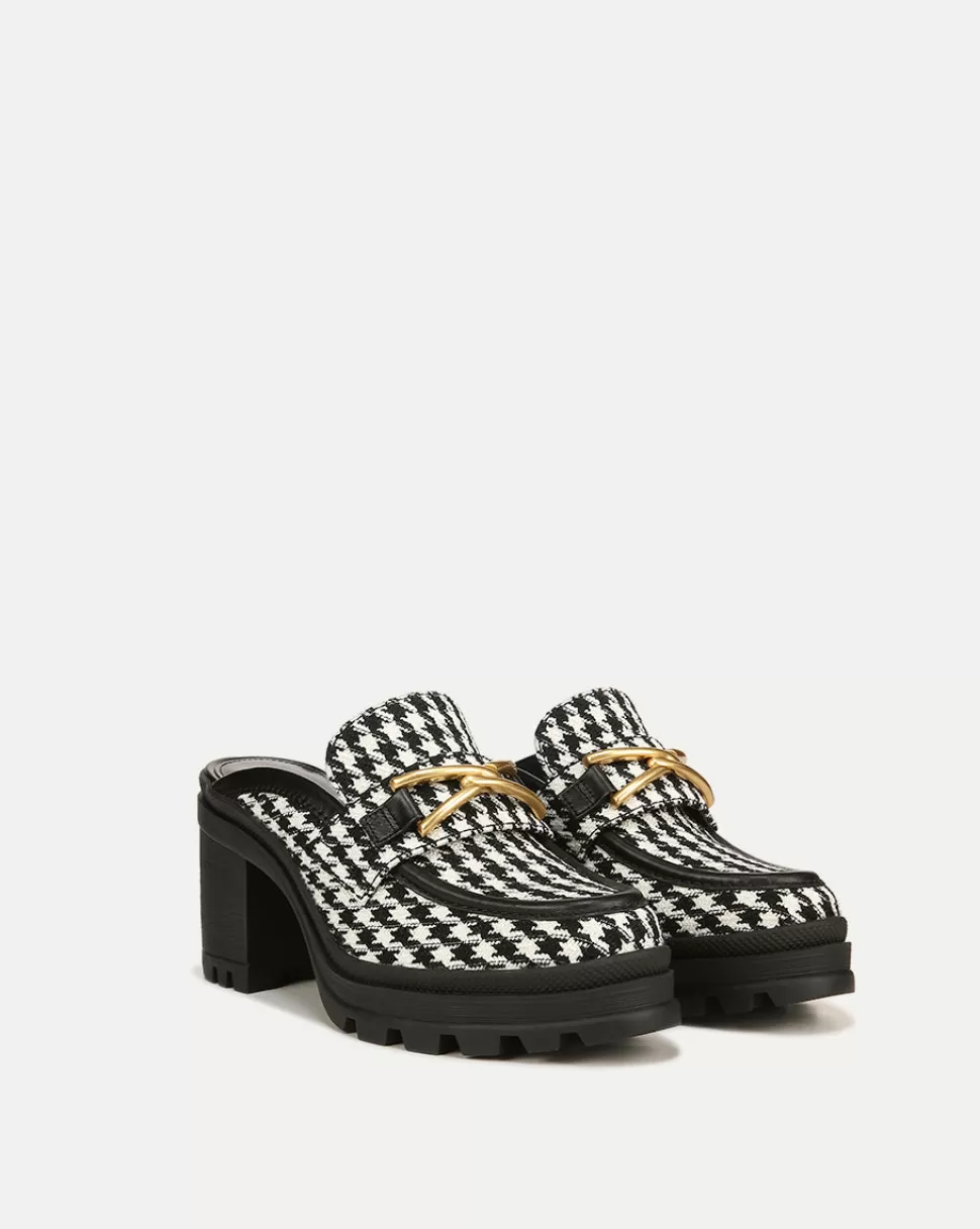 Veronica Beard Shoes | All Shoes>Wynter Houndstooth Loafer Mule Black/White